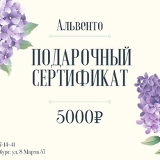 Подарочный сертификат №5 - alwento.ru – Екатеринбург